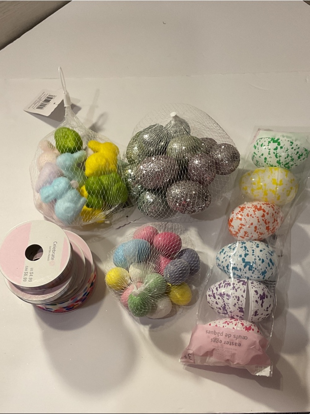 Easter Pastel Decorative Egg and Pom Pom Assortment - Pastel Mix